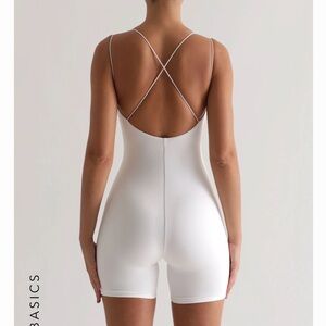 My Outfit Online- STRING CROSSBACK ROMPER - WHITE Size Large